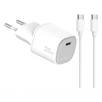 CELLY UP TC 1 USB-C 25W + C to C kaabel