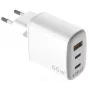 CELLY UP TC 1 USB 2 USB-C 65W WH GaN seinadapter valge