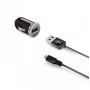 CELLY Car Charger Turbo + Micro USB kaabel 2.4A 100cm Must