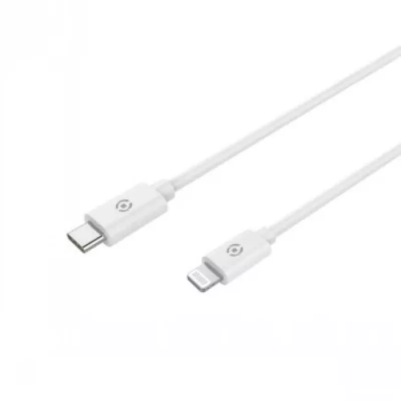 CELLY Lightning to USB-C kaabel 60W - 1,2m Valge MFi sertifitseeritud