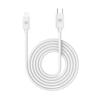 CELLY Lightning to USB-C kaabel 60W - 1,2m Valge MFi sertifitseeritud