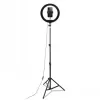 CELLY Ring Professional statiiv valgusega - 160cm, 10-tolline LED-ringvalgus, USB-toide, must
