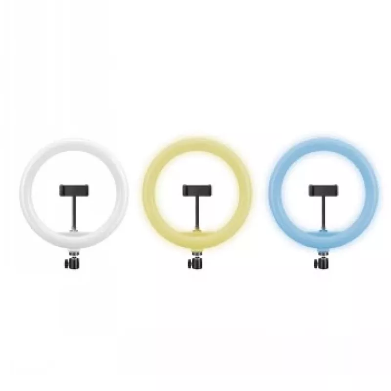 CELLY Ring Professional statiiv valgusega - 160cm, 10-tolline LED-ringvalgus, USB-toide, must