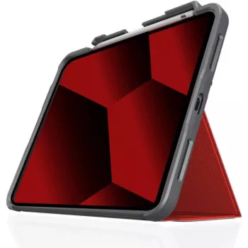 STM Dux Plus ümbris Apple iPad 10.9-tollisele (10. põlvkond, 2022) - Punane/Läbipaistev - Hulgipakend