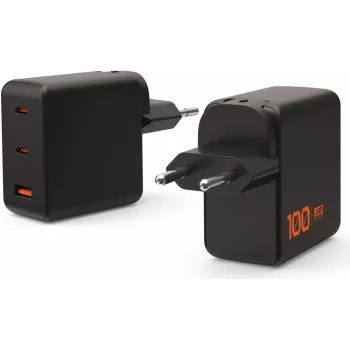 UAG SRGE Laadija 100W GaN seinadapter 2x USB-C ja 1x USB-A, EU/UK/US pistikutega (must)