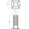 KOPOS KEZ_KB Elektripaigalduskarp soojustatud fassaadidele, 120x120mm, hall/oranž