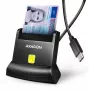 AXAGON CRE-SM4NC USB-C Smart Card Stand Reader - Must