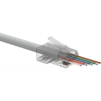 SOLARIX RJ45 Cat.5e UTP läbivühenduskonnektor SXRJ45-5E-UTP-EASY (100 tk)