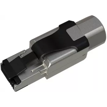 SOLARIX Industrial RJ45 Cat.6A STP Toolless Connector, 1 Piece, Black/Silver