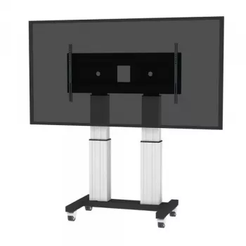 NEOMOUNTS NEWSTAR Motoriseeritud mobiilne põrandaalus 70-120 inch ekraanidele, VESA 300x200 kuni 1200x600, hõbedane