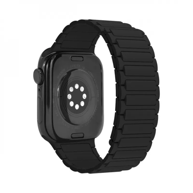 Mobilize Silicon Watch Band - Magnetic - for Apple 42/44/45/49mm - Black