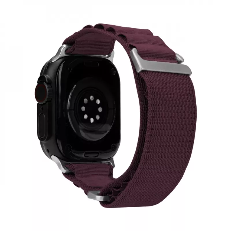 Mobilize Nylon Watch Band - Alpine - Titanium Connector - for Apple 38/40/41mm - Bordeaux