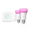 Philips Hue White and Color Ambiance Starter Set E27 2x Bulbs + Bridge + Dimmer Switch