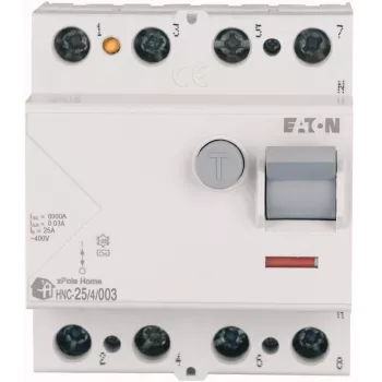 EATON Rikkevoolukaitselüliti 25A 4P 4M 30mA AC 6kA