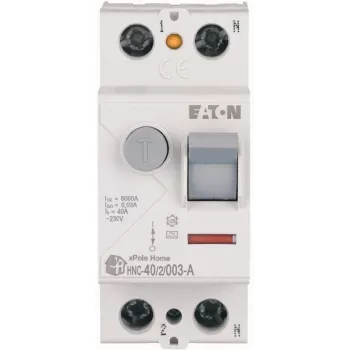 EATON HNC-40/2/003-A 40A 2P 30mA Type A RCCB 6kA Differential Circuit Breaker