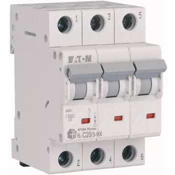 EATON HN-C20/3 Kaitselüliti MCB, 20A, 3-pooluseline, C-karakteristik, 6kA