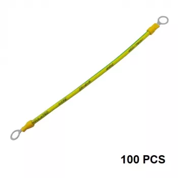 HISMART maanduskaablid pistikutega päikesemoodulitele, vask, 4 mm², 20 cm, 100 tk