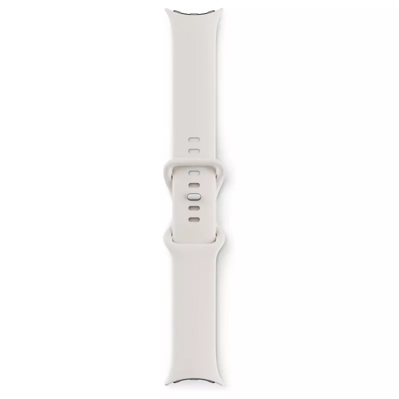 Google Pixel Watch Polished Silver Stainless Steel 41mm Chalk Active Band
