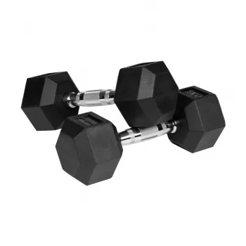 REBEL ACTIVE kummikattega malmist hantlid 2x5 kg