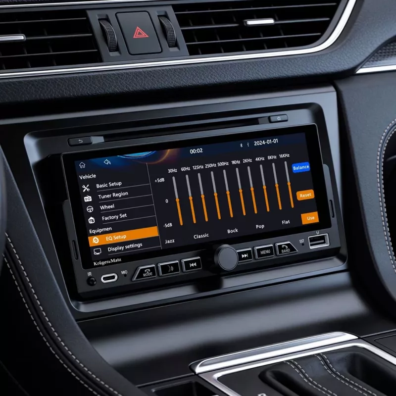 KRUGER & MATZ KM2017 1DIN autoraadio Apple CarPlay ja Android Autoga