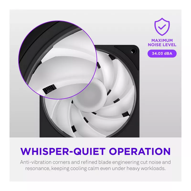 NZXT F140 RGB 140mm must ventilaator