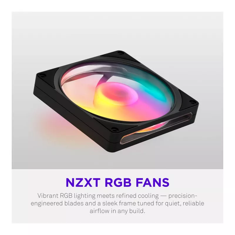 NZXT F140 RGB 140mm must ventilaator