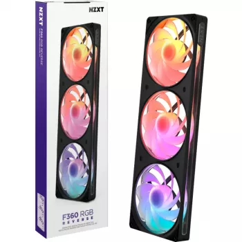 NZXT F360 RGB 360mm AIO vedelikjahuti protsessorile, must, pöördsuunaga