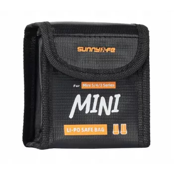 SUNNYLIFE Tulekindel aku ohutuskott 2x DJI Mini 5/4/3 Pro / Mini 3 / Lito 1 / Lito X1 aku jaoks