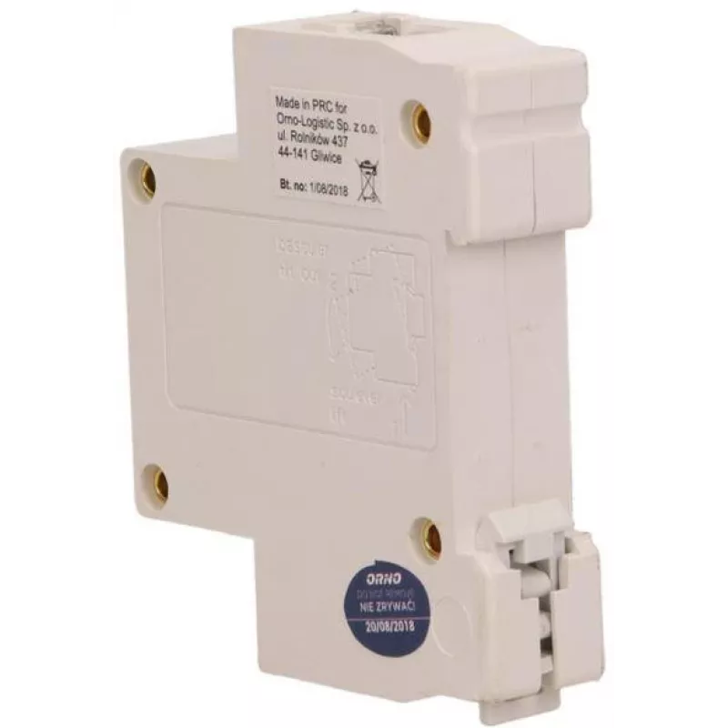 ORNO OR-DP-SB-133 Juhtmega uksekell, DIN-rööpale 1 moodul, 230V AC, 85 dB, valge/hall