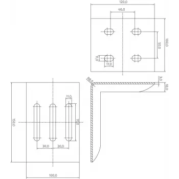PSG Bracket for Sliding Gate Drive-On Holder Anthracite (RAL 7016) 60.013.01.7016