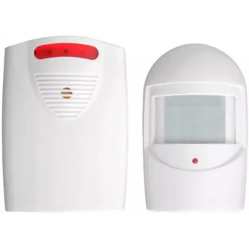 ORNO OR-MA-717 Traadita uksekellakomplekt PIR-liikumisanduriga, 433 MHz, 80 m ulatus, 32 meloodiat, IP44 andur, valge