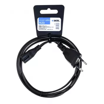 iBox KZ3 toitekaabel, Euro 2-pin – IEC C7 (joonis-8), must
