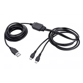 TRUST GXT 222 DUO Charge & Play kaabel 2m must, USB-A – Micro-USB, Xbox One kontrolleritele