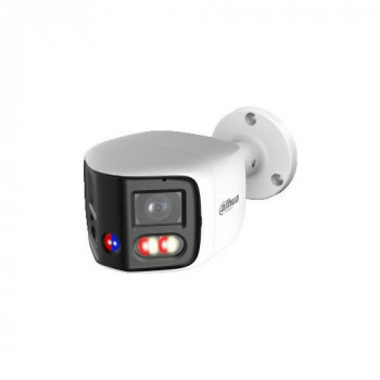 DAHUA IPC-PFW31259S-A180-E2-AS-PV-0280B 5MP kahe objektiiviga panoraamväline võrgukaamera aktiivse heidutusega, kahesuunalise heliga ja PoE/Wi-Fi-ga