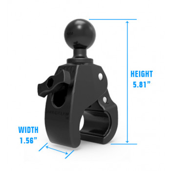 RAM Mounts RAP-404U Tough-Claw B-suuruses klamberalus 1-tollise kuuliga - must