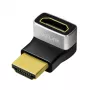 LogiLink AH0007A HDMI-adapter, 270° nurga all, HDMI Type A isane-emane, 8K/60Hz, 48Gbps, HDMI 2.1, must
