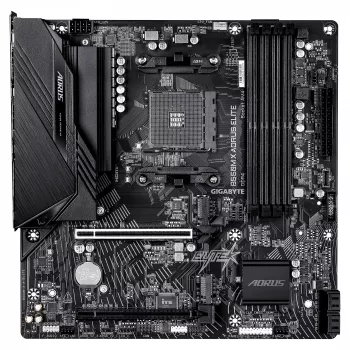 GIGABYTE B550M X AORUS ELITE AM4 Micro-ATX emaplaat, AMD B550, 4x DDR4, HDMI/DP, 2x M.2, 2.5GbE, Wi-Fi 6E
