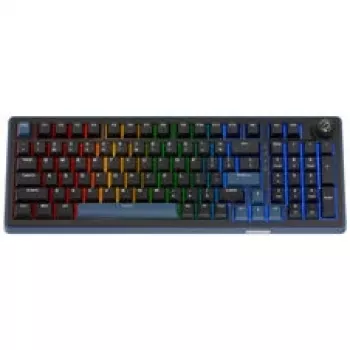 Ducky OK-M 98 mänguklaviatuur, 98% paigutus, kuumsvahetatav, RGB-taustvalgustus, ANSI US, KTT Wine Red lineaarsed lülitid
