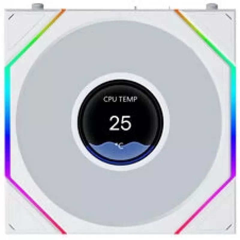 Lian Li UNI FAN TL LCD FLEX Wireless ARGB Reverse Blade 120mm ventilaator - Valge