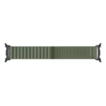 Samsung Fabric Band S/M Olive for Galaxy Watch9 ja Watch8 - kootud nailon, takjapael, 20mm kiirkinnitus