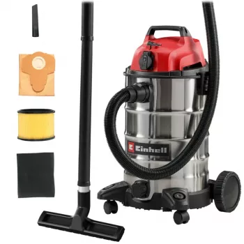 Einhell TC-VC 3055 SA märg- ja kuivimeja koos pistikupesaga, 55L roostevabast terasest paak, 1500W