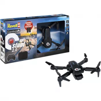 Revell RC Quadrocopter GO! Stunt 2.0 - 2,4 GHz 4-kanaliline Ready-to-Fly droon 6-teljelise güroskoobiga, peata režiim, 360° flipp, LED-tuled, 3 kiirusastet, LiPo aku, vanusele 8+