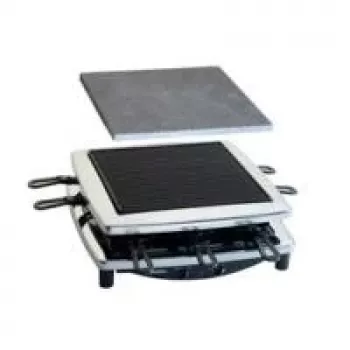 Steba RC 3 Plus Chrom Raclette Grill koos kiviplaadiga - 8 inimesele, 1400W, kroom