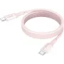 ANSMANN Magnetiline USB-C silikoonkaabel 1,2 m roosa