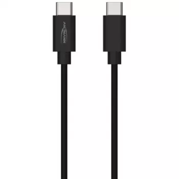 ANSMANN USB-C to USB-C andme- ja laadimiskaabel 2m must 60W PD