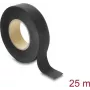 Delock kangasteip 25 m x 19 mm, käsitsi rebitav, isekleepuv, must