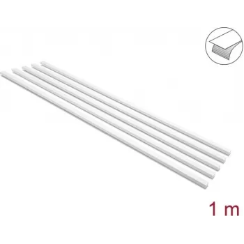 Delock isekleepuv kaablikanal libiseva kaanega 20 x 10 mm, 1 m, 5-pakk, valge