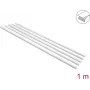 Delock isekleepuv kaablikanal libiseva kaanega 20 x 10 mm, 1 m, 5-pakk, valge