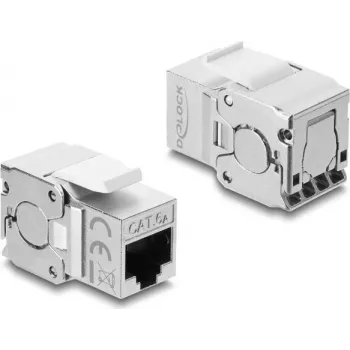 Delock Keystone Moodul RJ45 pistik LSA Cat.6A varjestatud ilma tööriistata