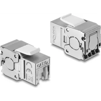 Delock Keystone-moodul RJ45 emane LSA Cat.6A varjestatud ilma tööriistata tolmukaitsega